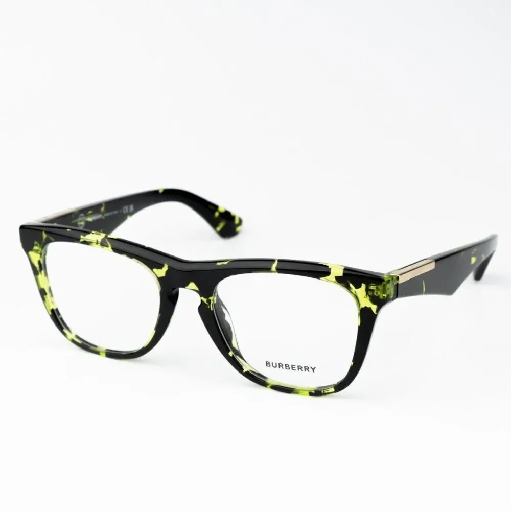 NEW Burberry BE2409 4124  Green Havana Square Unisex Eyeglasses BE 2409